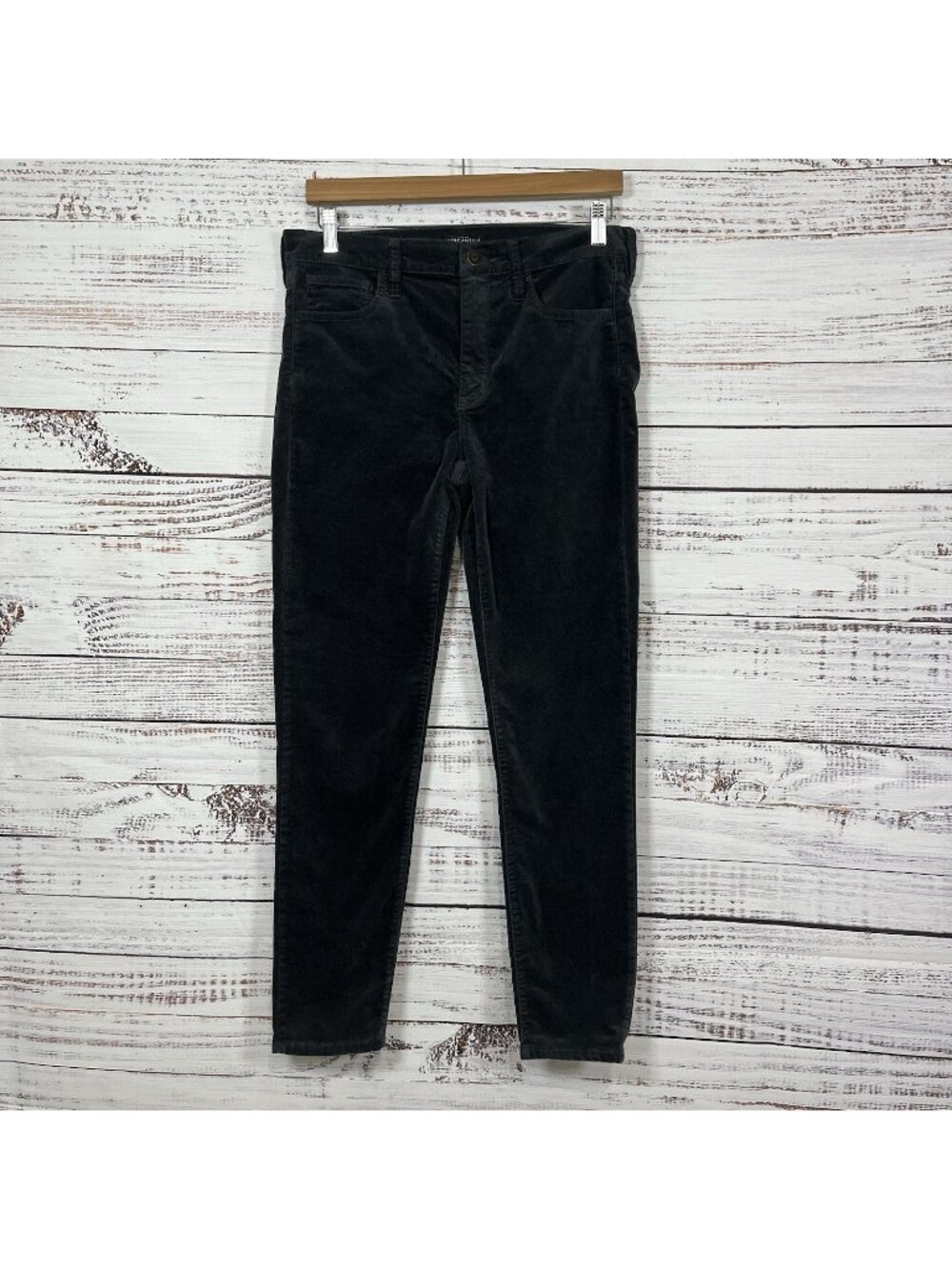J.Crew Mercantile Gray Velvet 5 Pocket Skinny Ankle Pants